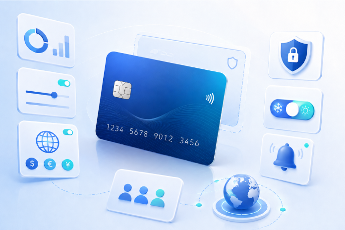 Card control layers for secure spending and financial visibility