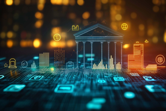 Modern banking infrastructure with connected accounts, APIs, payments, and financial operations